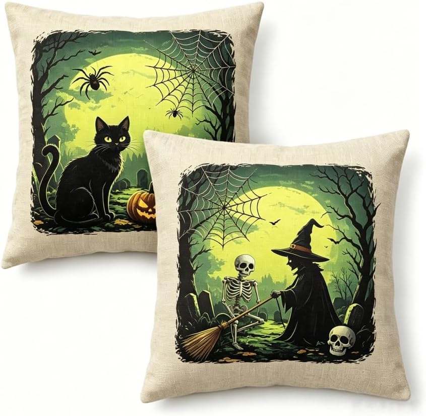 Halloween Throw Pillow Covers, 18x18 Inch, Machine Washable by Unknown