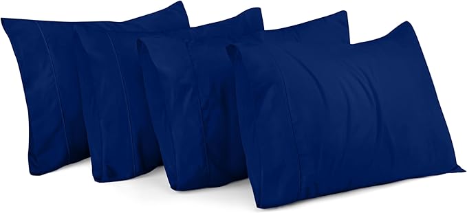 Utopia Bedding Queen Pillow Cases - 4 Pack - Envelope Closure - Soft Brushed Microfiber Fabric - Shrinkage and Fade Resistant Pillow Covers Queen Size 20 X 30 Inches (Queen, Royal Blue)