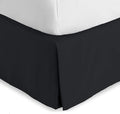Bare Home Twin XL Bed Skirt - 15-Inch Tailored Drop Easy Fit - Bed Skirt for Twin Extra Long Beds - Center & Corner Pleats (Twin XL, Black)