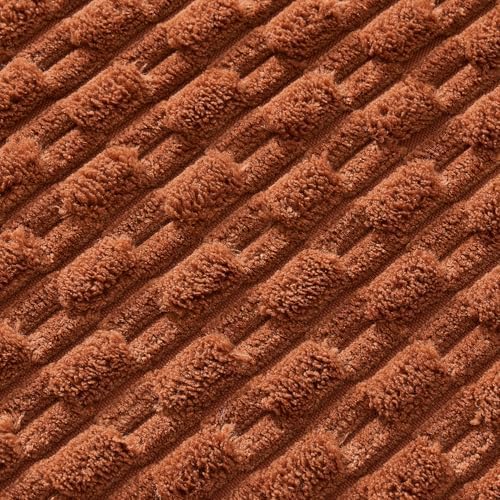 MIULEE Lumbar Fall Decorative Throw Pillow Covers 12x20 Burnt Corduroy - Image 3