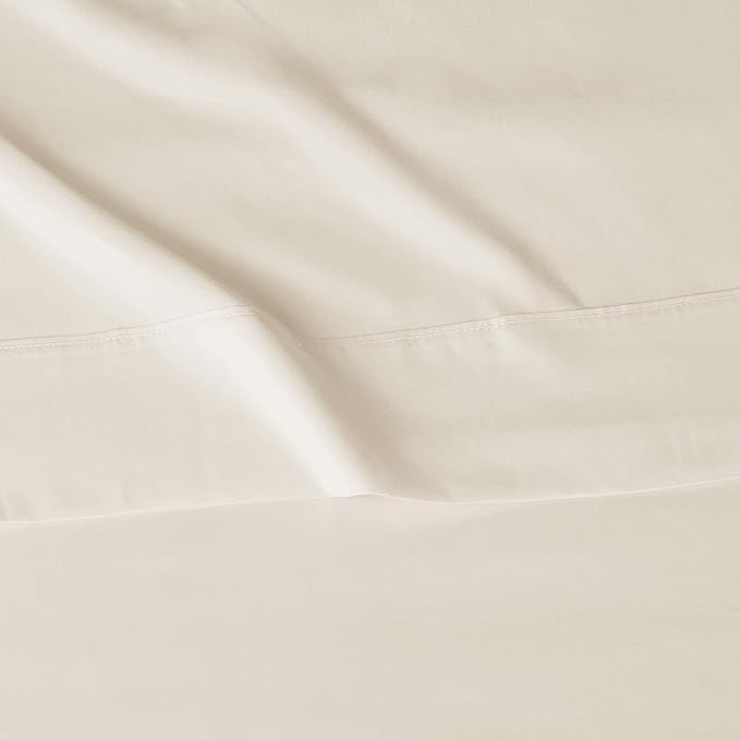 Amazon Basics Lightweight, Wrinkle-Free, Breathable Microfiber 4 Piece Bed Sheet Set with 14-Inch Deep Pockets, Full, Beige, Solid