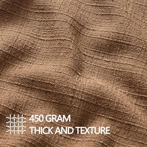 MIULEE Thick Textured Decorative Throw Pillow Covers 18x18 Inch Brown Sugar - Image 2
