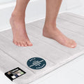 GORILLA GRIP Memory Foam Bath Mat, Soft Absorbent US Designed Bathroom Rug, Gripping Dots Machine Washable Bathmat, Cushioned Floor Mats, Shower Sink Rugs Room Décor Accessories, 36x24 Light Gray