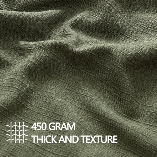 MIULEE Thick Textured Decorative Throw Pillow Covers 18x18 Inch Dark Green - Image 2