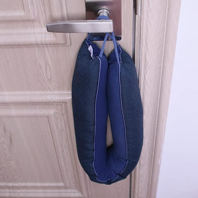 TORRAMI 36" Door Draft Stopper Under Bottom Insulation Noise Air Stopper 2.1LB,Draft Stopper Guard Seal for Doors and Windows - Dark Blue