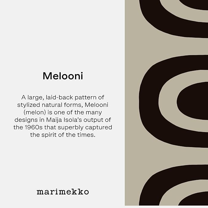 MARIMEKKO Melooni Terry Cotton Bath Towel (Charcoal) – Natural Forms Patterned Bath Towels – 59 in x 28 in