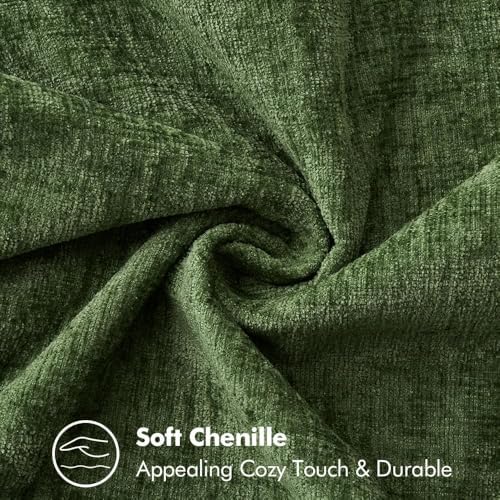 MIULEE Decorative Euro Sham Pillow Covers 26x26 Inch Forest Green 2 Pack - Image 3