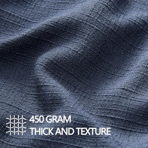 MIULEE Thick Textured Navy Blue Decorative Throw Pillow Covers 20x20 Inch - Image 2