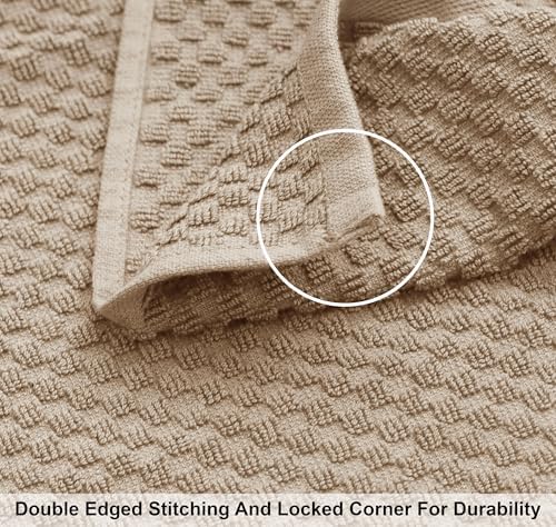 COTTON CRAFT Euro Spa Waffle Weave 6 Piece Towel Set - 100% Cotton - Linen - Image 4