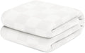 Avalon Bedding 100% Cotton Blankets Queen Size Thermal Blanket (90"x90") - Perfect Cotton Blanket Queen Size for Layering Bed in Any Season - Cotton Blankets for Bed (White)