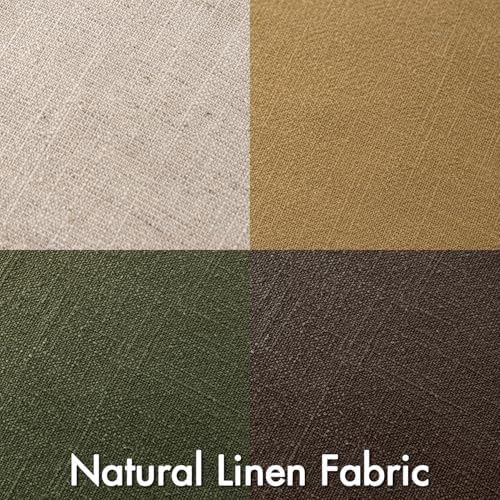 MIULEE Neutral Green/Brown Boho Linen Pillow Covers 18x18 Inch Pack of 4 - Image 2