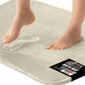 GORILLA GRIP Memory Foam Bath Rugs, Soft Absorbent Velvet Bathroom Mats, Durable Dots on Underside, Machine Washable Bathmat, Carpet Rug Room Decor for Shower Floor, 60x24 Mat, Champagne