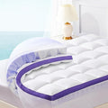 Dual Layer 4 Inch Memory Foam Mattress Topper Full - 2 Inch Gel Memory Foam and 2 Inch Pillow Top Mattress Pad, 7-Zone Egg Crate Full Size Mattress Topper