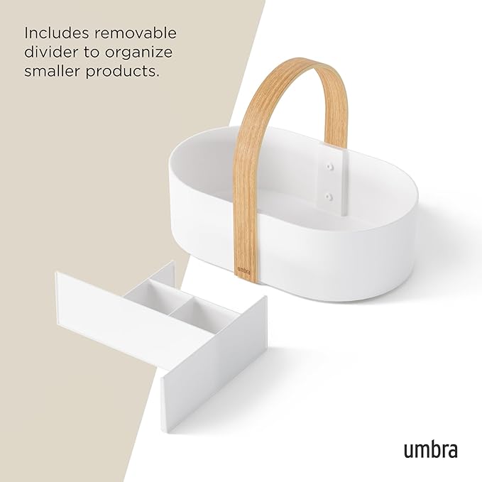 Umbra Bellwood Cosmetic Organizer, White/Natural