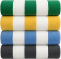 Cotton Turkish Beach Towel with Towels Oversized 30"x60" Pool Absorbent Extra Large Quick Dry Sand Travel Towel (Cabana Mix, 4 Pack)