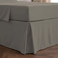 Mellanni Bed Skirt Twin Size - Bed Skirting - 15-Inch Tailored Drop Pleated Dust Ruffle - Hotel Luxury Bedding - Wrinkle, Fade, Stain Resistant - 1 Bedskirt (Twin, Dark Taupe)