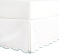 HIG Off White Chic King Bed Skirt - Easy Fit Scallop Edge Pleated Bedskirts, 14 Inch Drop Anti-Slip Dust Ruffle, Thick Fabric for Enhanced Privacy, Pre-Washed for Long-Lasting Use(N60022)