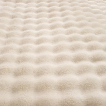 YUSOKI Luxury 3D Bubble Throw Blanket 3.1lb,All Ages,Home Decoration, (Ivory,60 * 80inches)