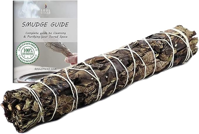 Soul Sticks Black Sage Smudge Stick 1 Pack - 9 Inch | Floral Sage House Blessing | Cleanses House & Negative Energy