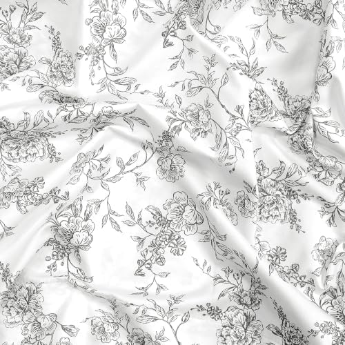 Feather & Stitch 100% Cotton Sateen 500 TC Queen Size Bed Sheet Set - Image 5