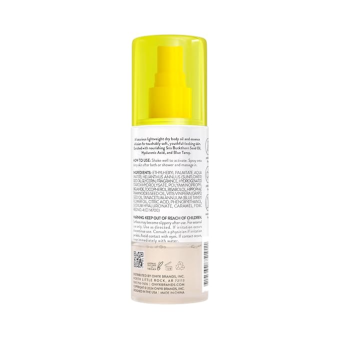 Onyx Professional Hydrating Dry Body Oil & Essence Duo, Sandalwood Vanilla, 3.7 fl oz, 2pk