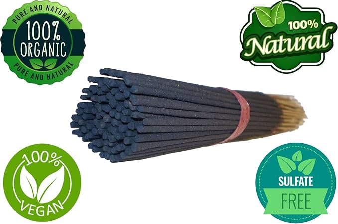 Yajna-White-Sage-Incense-Sticks 100%-Natural-Handmade-Hand-Dipped-Incense-Sticks Organic-Chemicals-Free For-Purification-Relaxation-Positivity-Yoga-Meditation The-Best-Woods-Scent (100 Sticks (150GM))