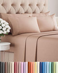 Queen 6 Piece Sheet Set - Cooling, Comfy & Breathable - Hotel Luxury Bedding, Includes Fitted Sheet for Women, Men, Kids and Teens - 1 Flat, 1 Fitted Sheet, 4 Pillowcases with Deep Pockets - Mauve