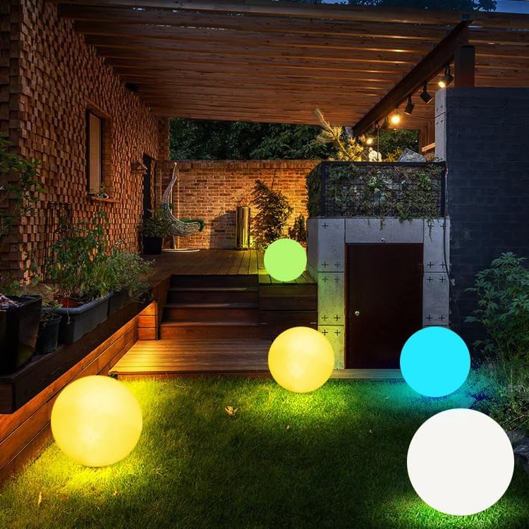 12-Inch Dimmable LED Ball Light, Colors Changing Glowing Orb Light W/Remote - Image 5