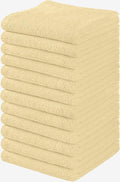 Towel and Linen Mart 100% Cotton - Wash Cloth Set - Flannel Face Cloths, Highly Absorbent and Soft Feel Fingertip Towels (Ivory, Pack of 12) by T+%26+L+Towel+and+Linen+Mart