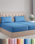 Split King Size 5 Piece Sheet Set - Comfy Breathable & Cooling Bed Sheets Set - Hotel Luxury Bedding for Women, Men, Kids, Teens, Boys & Girls - Deep Pockets and Wrinkle Free - Oeko-Tex - Royal Blue