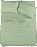 Utopia Bedding Full Sheet Set – 4 Piece Bed Sheets for Full Size Bed, Soft and Breathable Microfiber, Includes 1 Fitted Sheet, 1 Flat Sheet and 2 Pillowcases (Sage)
