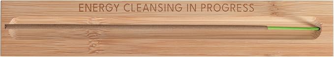 Premium Sage Incense Sticks with Energy Cleansing Engraved Wood Holder - Charcoal Free, Clean, Non Toxic - Negative Energy Protection, Purification - New Home Spiritual Smudging Incenses, 30 Sticks