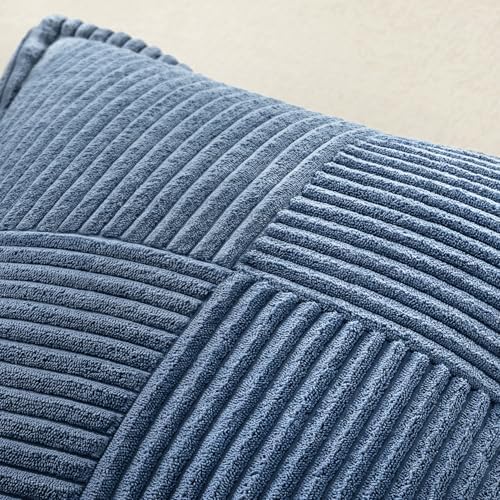 MIULEE Decorative Lumbar Throw Pillow Covers 14x22 Inch Blue 2 Pack - Image 5
