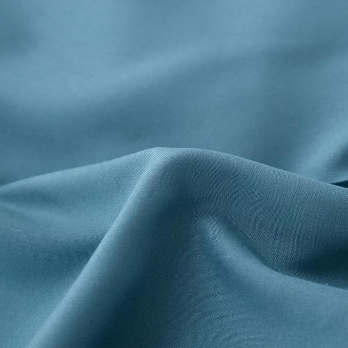Bed Skirt King Size Ruffled Bed Skirts with Split Corners, 18 Inch Drop Dust Ruffle Bed Skirt with Platform, Teal Blue, King - 18" Drop