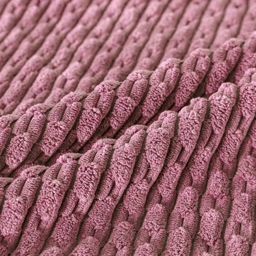 Set of 4 Pink Decorative Throw Pillow Covers 20x20 Inch Corduroy Pillow Covers - Image 5