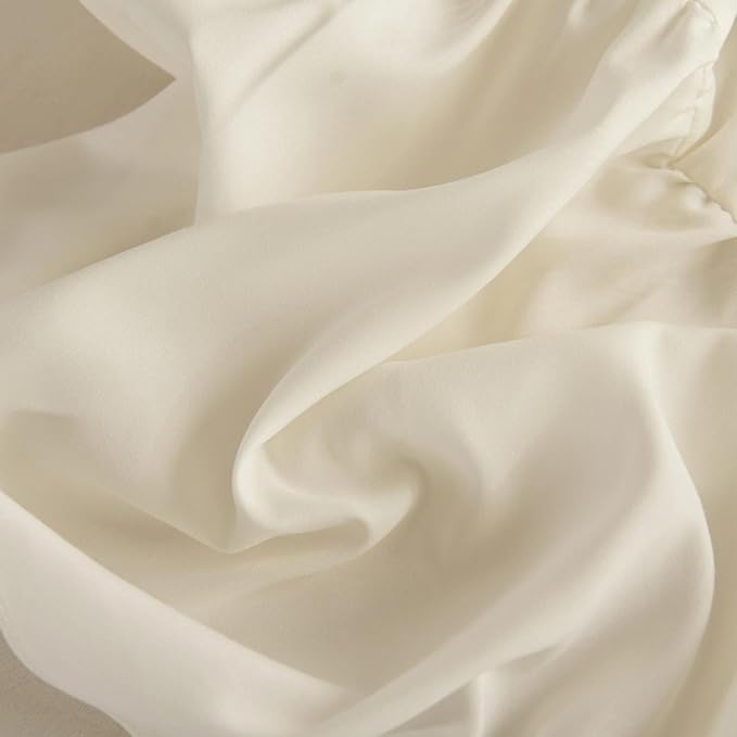 Bed Skirt Full Size Ruffled Bed Skirt with Split Corners, Full Bed Skirts 12 Inch Drop with Platform, 12'' Full-Ivory