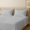 Carressa Linen 100% Egyptian Cotton Split King Sheets Sets for Adjustable Bed - 600 Thread Count 5 PC Top Split King Sheets, 16" Deep Pocket Soft Cooling Sheets for Split King Adjustable Bed - Silver