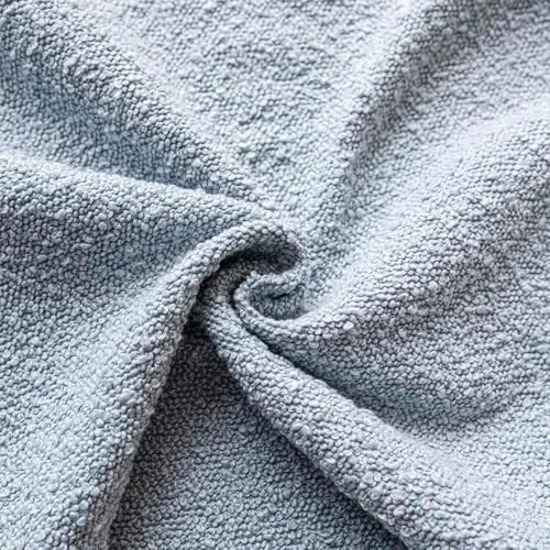 Foindtower Decorative Textured Boucle Throw Pillow Covers 18x18 Light Blue - Image 2