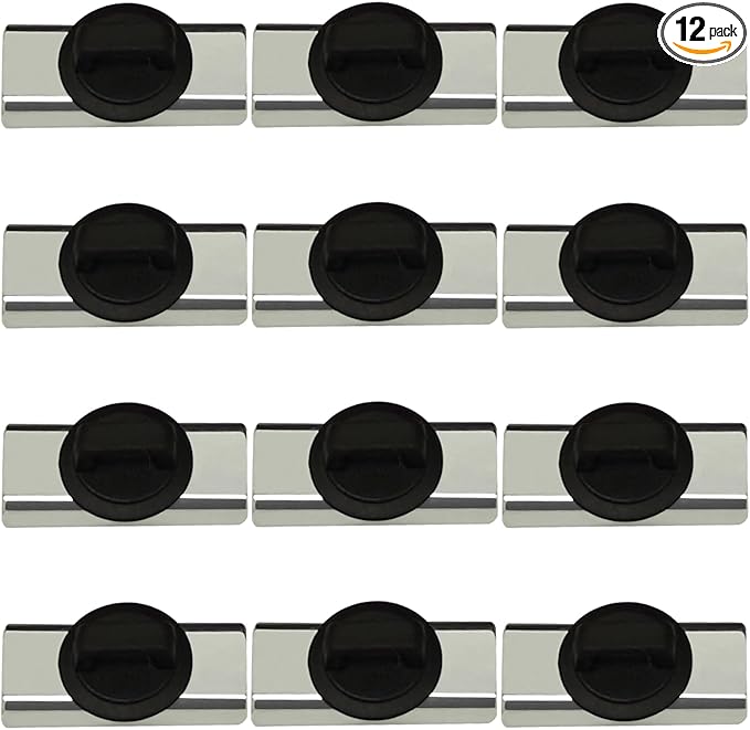 Magnet Zip Tie Mount Magnetic Zip Ties Mount Holder Strong 1-Second Magnetic Snap Installation Heavy-Duty Waterproof Cable Tie Mounts for Car Boat Workshop Industrial Organizing (12 Piece)