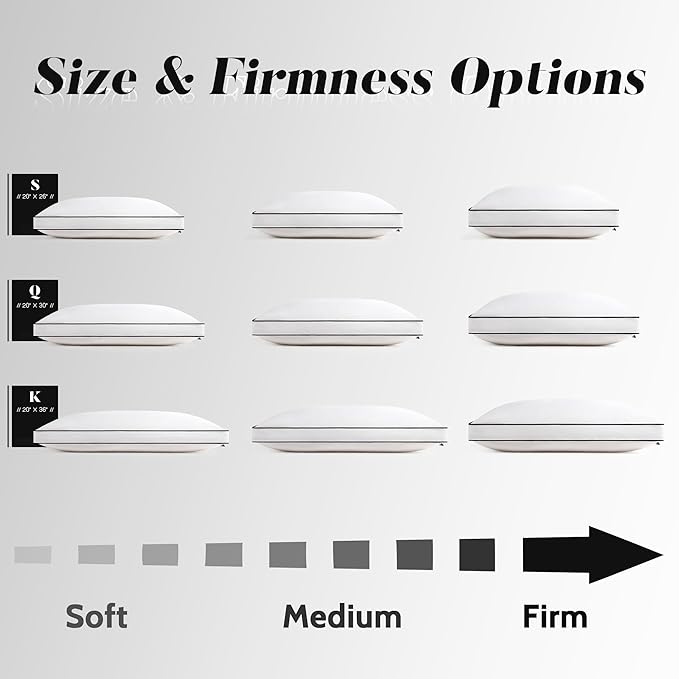 Feather Down Pillows Queen Size Set of 2 with Gusset, Luxury Hotel Collection Bed Pillow 2 Pack, Down Surrounded Gusseted Pillows for Sleeping, Soft Fluffy for Side, Back Sleepers 20x30 in.