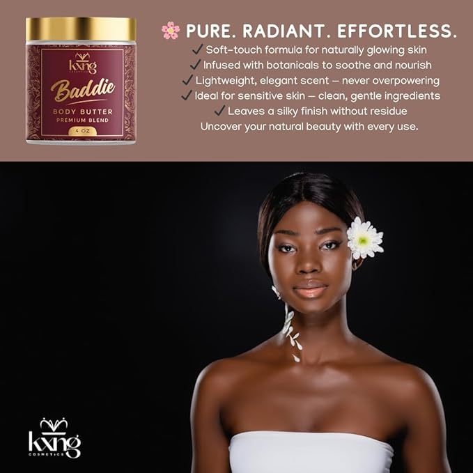 KXNG Luxurious Body Cream, Whipped Shea Butter Moisturizer, Nourishing Hydration for Soft, Glowing Skin, Unisex, Cruelty-Free