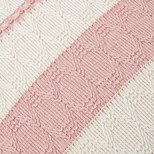 Fancy Homi Set of 2 Boho Pink Decorative Throw Pillow Cover 18x18 Inch - Image 4