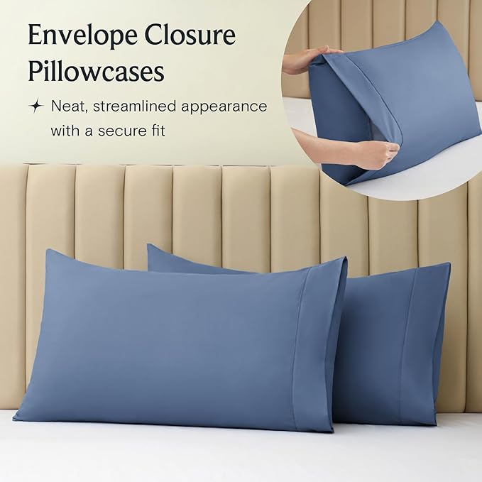 LuxClub 3 PC Twin Sheet Set, Deep Pockets Wrinkle Free Cooling Bed Sheets Hotel Bedding for Women, Men, Kids & Teens, Includes 1 Fitted Sheet, 1 Flat Sheet and 1 Pillowcase-Silky Soft Oxford