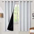 BGment Greyish White 100% Blackout Curtains for Living Room 72 Inch Length 2 Panels, Thermal Insulated Full Light Blocking Energy Save Window Drapes for Nursery Bedroom Darkening, 52 Inch Wide Each