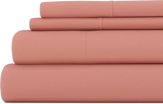 Linen Market Twin XL Bed Sheets - Cooling & Soft - Deep Pocket Fits 16" Thick Beds - 4 Piece Set (Clay)