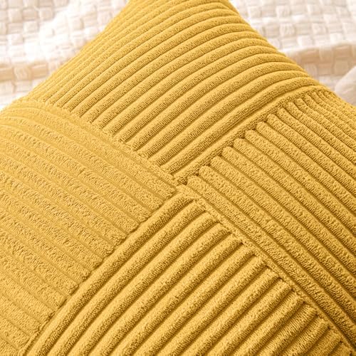 MIULEE Mustard Yellow Decorative Throw Pillow Covers - Image 2