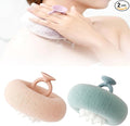 Super Soft Sunflower Suction Cup Bath Ball, ponge Mesh Pouf Shower Ball for Women, Men Shower,2024 Upgraded 2-in-1 Sunflower Bath Ball,Exfoliating Bath Sponge Cleaning Brush. (Apricot+Green)