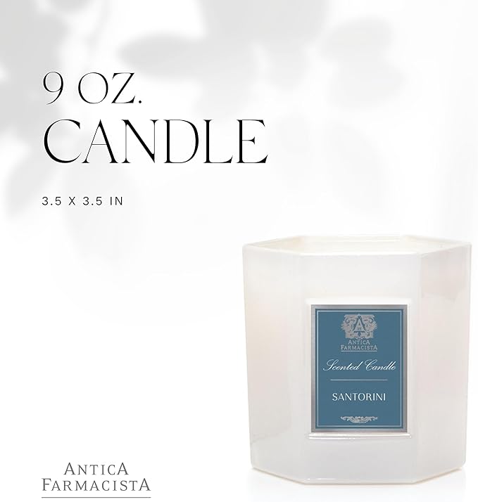 Antica Farmacista Luxury Scent Candle - Decorative Home Candle - Long-Lasting & Premium Scented - Luxury Gift - Santorini, 9 oz