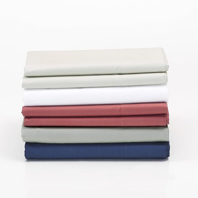 Cuddledown Dreamstead 100% Cotton Bed Sheets Set | 300 Thread Count | Luxurious Sateen Weave | Pure Combed Cotton | Soft | Wrinkle Resistant | 5 Piece Set | White | Split King