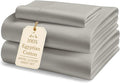 LANE LINEN 100% Egyptian Cotton Bed Sheets Twin XL - 1000 Thread Count, Soft & Comfy Luxury Hotel Thick Bedding Sheets & Pillowcase Set, Machine Wash Cooling 15'' Twin XL Deep Pocket Sheet Set-Silver